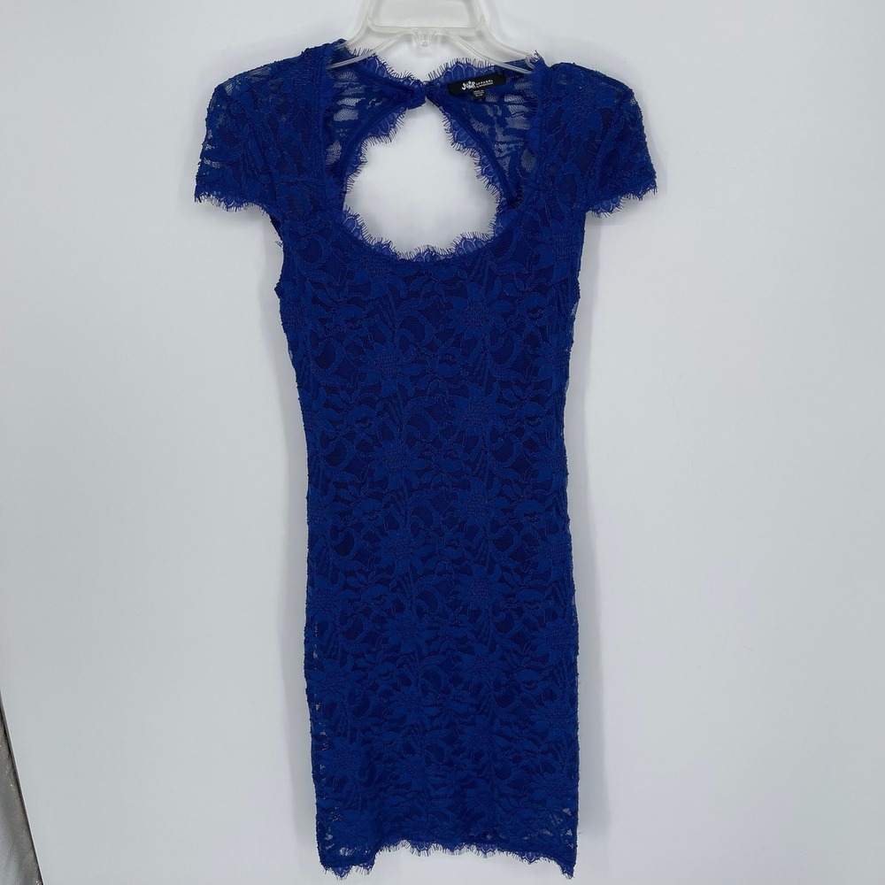 Jump‎ Apparel Junior's Blue Lace Keyhole Back Bodycon Dress Size 5/6